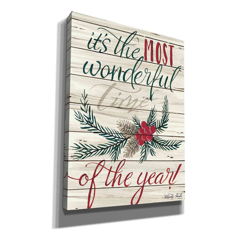 Image of 'The Most Wonderful Time Shiplap 2' by Cindy Jacobs, Canvas Wall Art