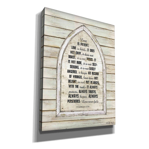 Image of 'Love is Patient Verse Arch' by Cindy Jacobs, Canvas Wall Art