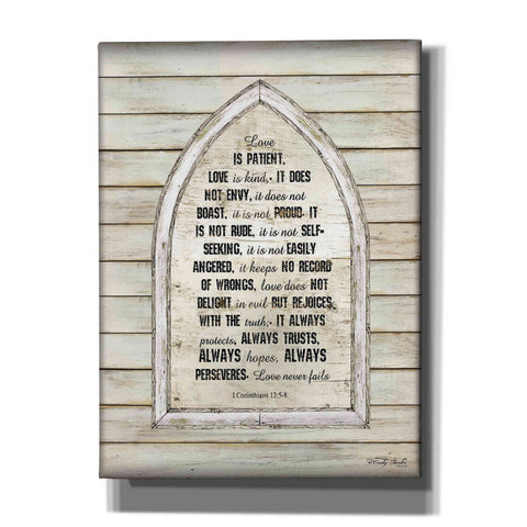 Image of 'Love is Patient Verse Arch' by Cindy Jacobs, Canvas Wall Art