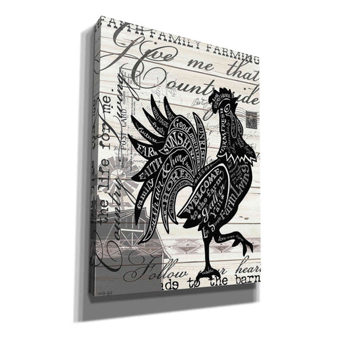 Image of 'Welcome to the Farm Chicken' by Cindy Jacobs, Canvas Wall Art