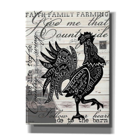 Image of 'Welcome to the Farm Chicken' by Cindy Jacobs, Canvas Wall Art