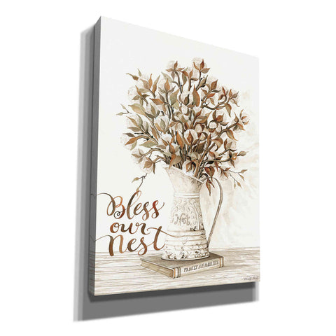 Image of 'Bless Our Nest Cotton Bouquet' by Cindy Jacobs, Canvas Wall Art