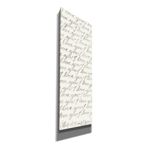 Image of 'Handwritten I Love You' by Cindy Jacobs, Canvas Wall Art