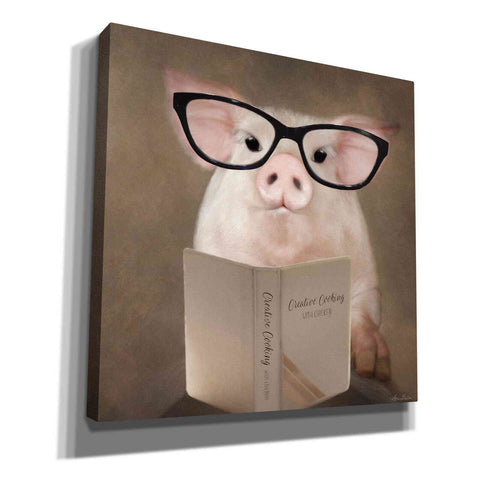 Image of 'Creative Cooking Pig' by Lori Deiter, Canvas Wall Art
