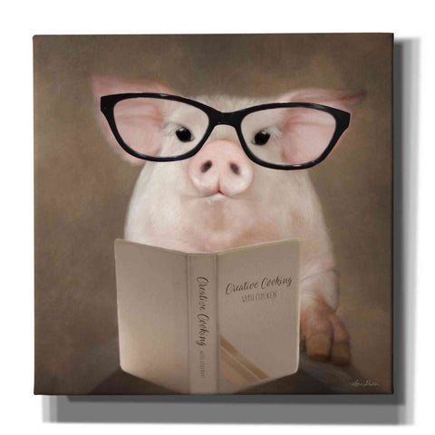 Image of 'Creative Cooking Pig' by Lori Deiter, Canvas Wall Art