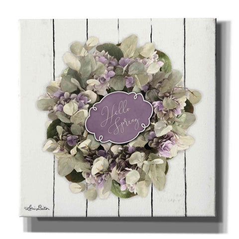 Image of 'Hello Spring Wreath' by Lori Deiter, Canvas Wall Art