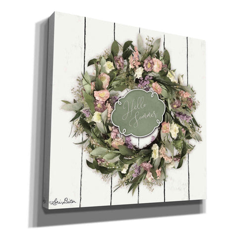 Image of 'Hello Summer Wreath' by Lori Deiter, Canvas Wall Art