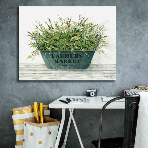 Image of 'Farmer's Market Vintage 1848' by Cindy Jacobs, Canvas Wall Art,34 x 26