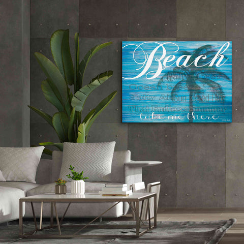 Image of 'Beach - Take Me There' by Cindy Jacobs, Canvas Wall Art,54 x 40