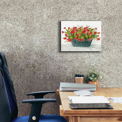 Image of 'Seasons Greetings Pot' by Cindy Jacobs, Canvas Wall Art,16 x 12