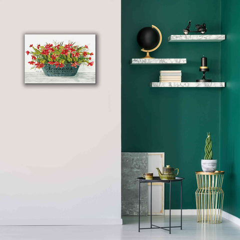 Image of 'Seasons Greetings Pot' by Cindy Jacobs, Canvas Wall Art,26 x 18