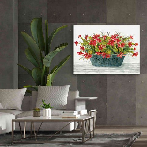 Image of 'Seasons Greetings Pot' by Cindy Jacobs, Canvas Wall Art,54 x 40