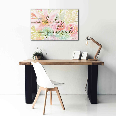 Image of 'Floral Grateful Heart' by Cindy Jacobs, Canvas Wall Art,40 x 26