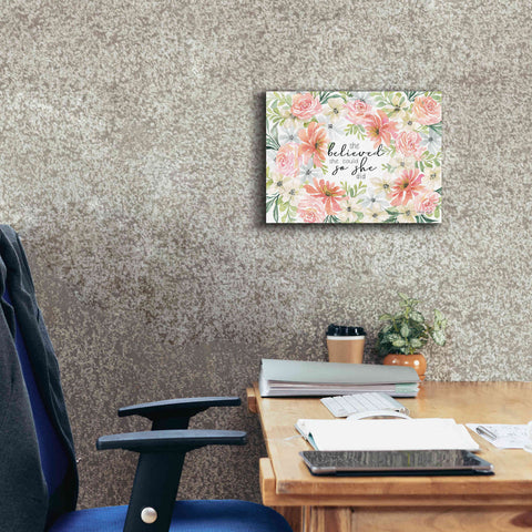 Image of 'Floral She Believed' by Cindy Jacobs, Canvas Wall Art,16 x 12