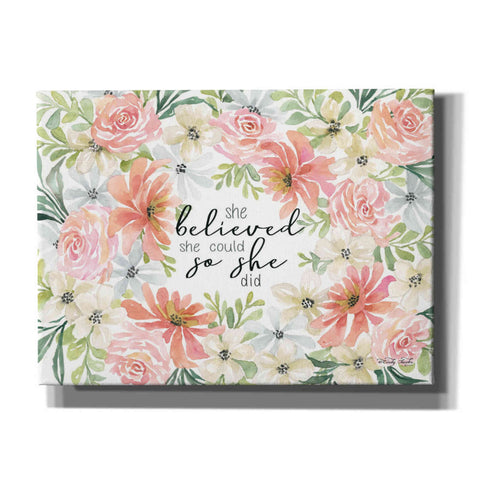Image of 'Floral She Believed' by Cindy Jacobs, Canvas Wall Art