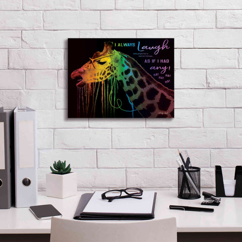 Image of 'I Always Laugh' by Cindy Jacobs, Canvas Wall Art,16 x 12