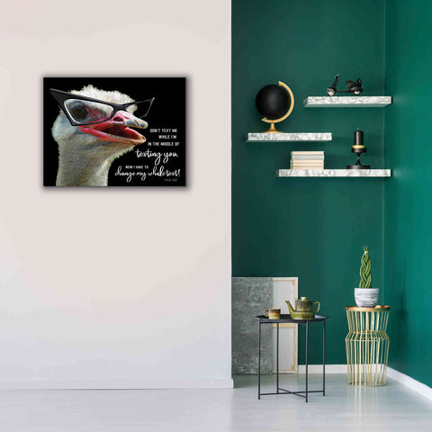 Image of 'Ostrich Don't Text Me' by Cindy Jacobs, Canvas Wall Art,34 x 26