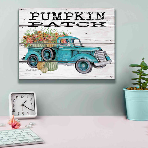Image of 'Pumpkin Patch Truck' by Cindy Jacobs, Canvas Wall Art,16 x 12
