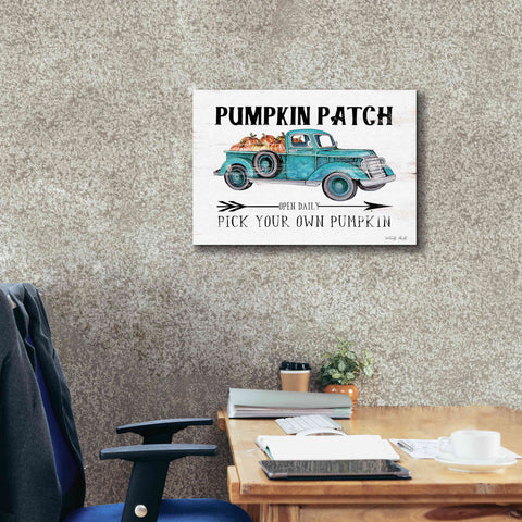 Image of 'Pumpkin Patch Open Daily' by Cindy Jacobs, Canvas Wall Art,24 x 20