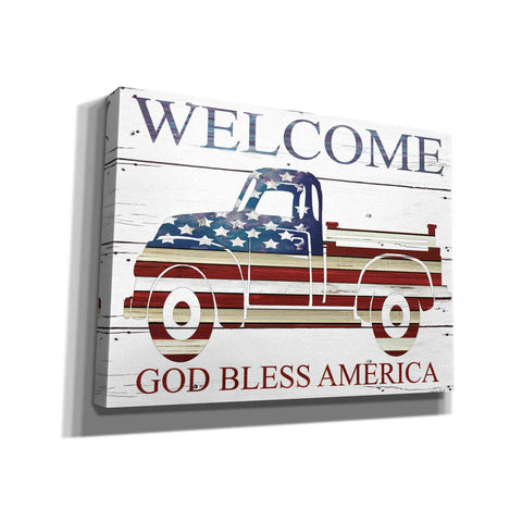 Image of 'Welcome Patriotic Truck' by Cindy Jacobs, Canvas Wall Art