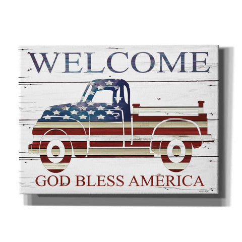 Image of 'Welcome Patriotic Truck' by Cindy Jacobs, Canvas Wall Art