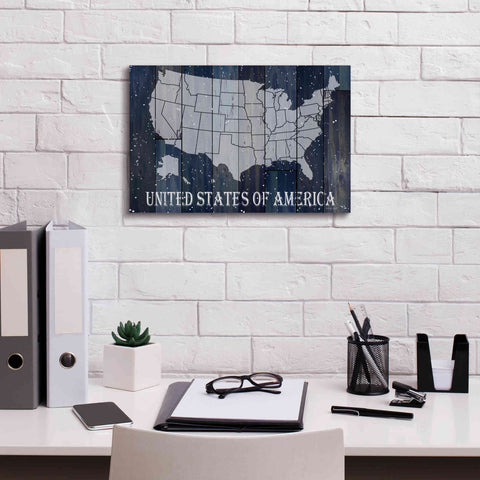 Image of 'Navy United States of America' by Cindy Jacobs, Canvas Wall Art,18 x 12