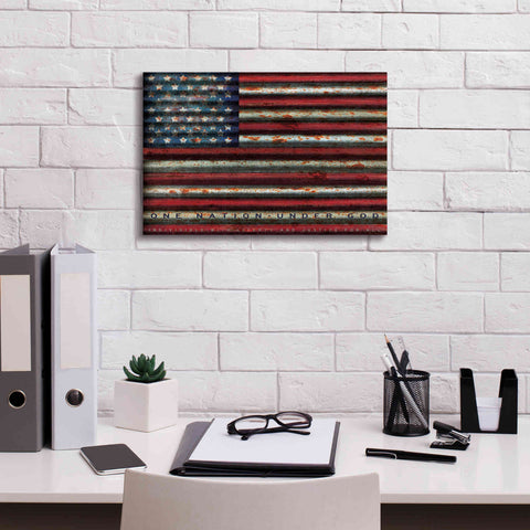 Image of 'One Nation Under God on Metal' by Cindy Jacobs, Canvas Wall Art,18 x 12
