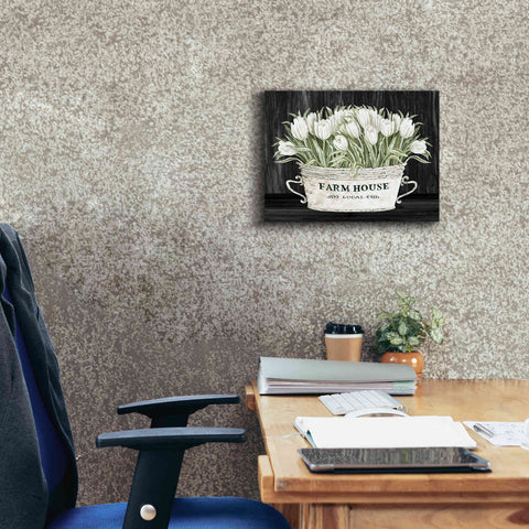 Image of 'Farmhouse Tulips' by Cindy Jacobs, Canvas Wall Art,16 x 12