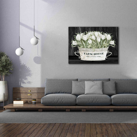 Image of 'Farmhouse Tulips' by Cindy Jacobs, Canvas Wall Art,54 x 40