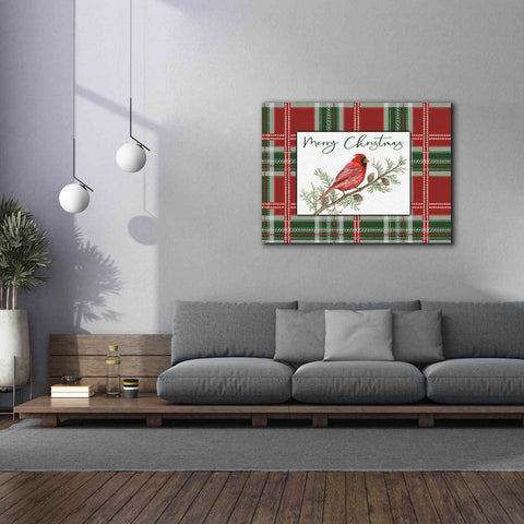 Image of 'Merry Christmas Cardinal' by Cindy Jacobs, Canvas Wall Art,54 x 40