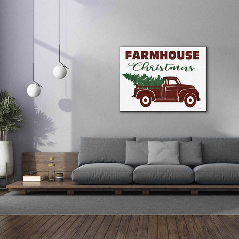 Image of 'Farmhouse Christmas Truck' by Cindy Jacobs, Canvas Wall Art,54 x 40
