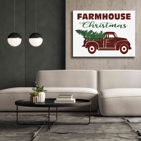 Image of 'Farmhouse Christmas Truck' by Cindy Jacobs, Canvas Wall Art,54 x 40