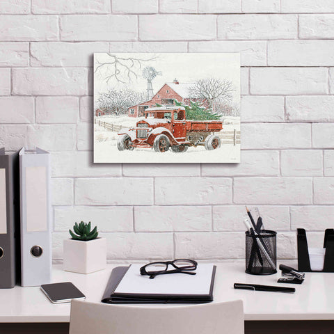 Image of 'Windmill Winter' by Cindy Jacobs, Canvas Wall Art,16 x 12