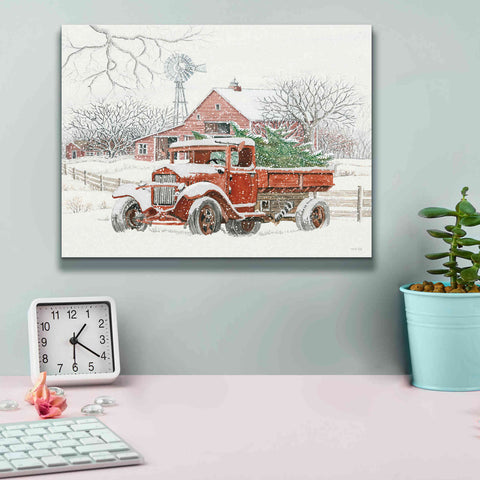 Image of 'Windmill Winter' by Cindy Jacobs, Canvas Wall Art,16 x 12