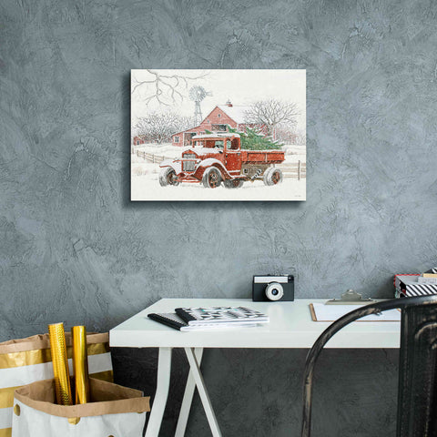 Image of 'Windmill Winter' by Cindy Jacobs, Canvas Wall Art,16 x 12