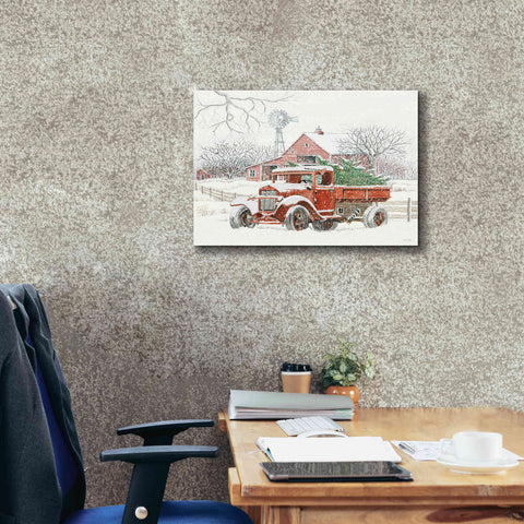 Image of 'Windmill Winter' by Cindy Jacobs, Canvas Wall Art,24 x 20