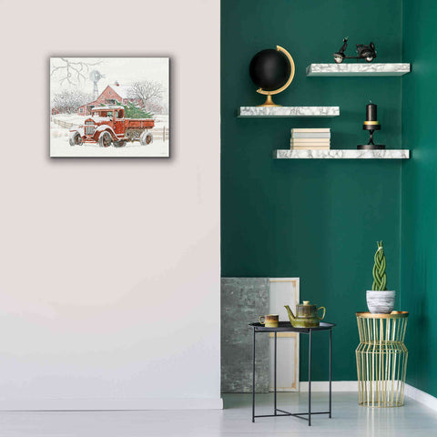 Image of 'Windmill Winter' by Cindy Jacobs, Canvas Wall Art,24 x 20