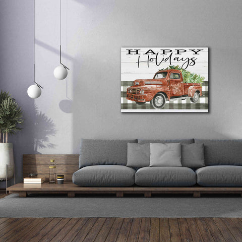 Image of 'Happy Holidays Truck' by Cindy Jacobs, Canvas Wall Art,54 x 40
