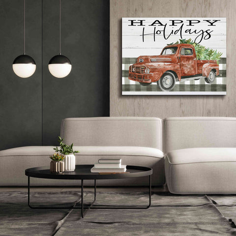 Image of 'Happy Holidays Truck' by Cindy Jacobs, Canvas Wall Art,54 x 40
