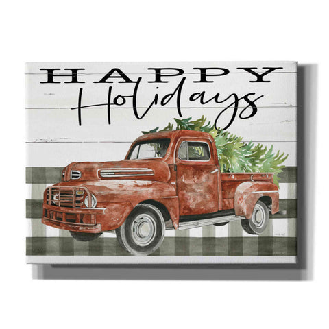 Image of 'Happy Holidays Truck' by Cindy Jacobs, Canvas Wall Art