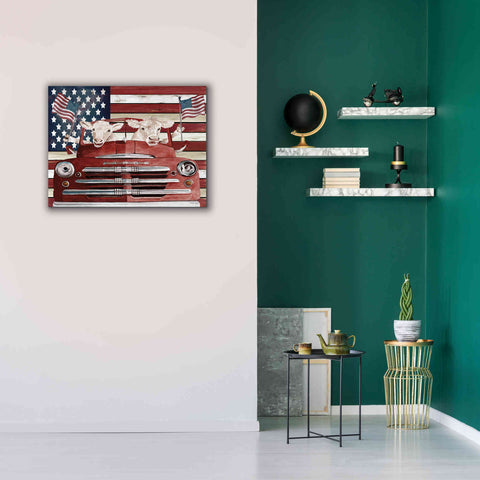 Image of 'Patriotic Cows' by Cindy Jacobs, Canvas Wall Art,34 x 26