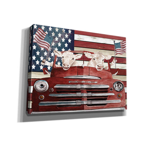Image of 'Patriotic Cows' by Cindy Jacobs, Canvas Wall Art