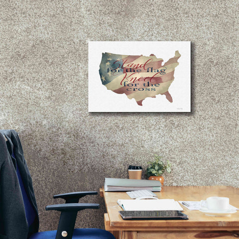 Image of 'USA Stand for the Flag' by Cindy Jacobs, Canvas Wall Art,26 x 18