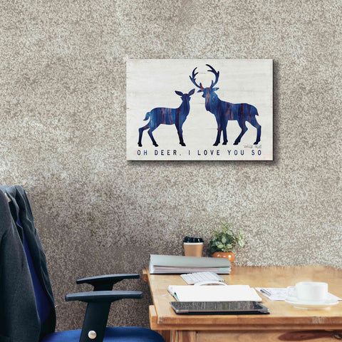 Image of 'Oh Deer, I Love You So' by Cindy Jacobs, Canvas Wall Art,26 x 18