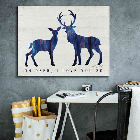 Image of 'Oh Deer, I Love You So' by Cindy Jacobs, Canvas Wall Art,34 x 26