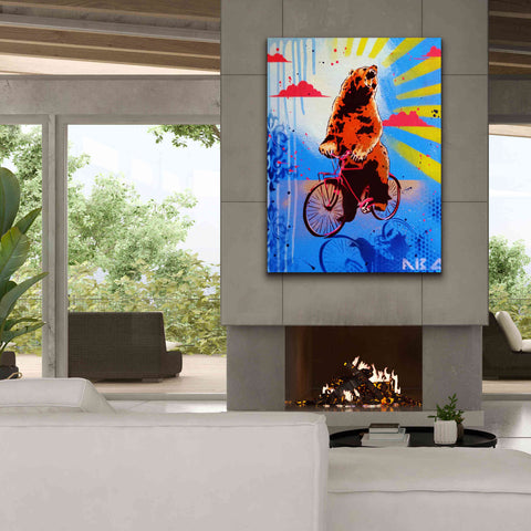 Image of 'Bear Back Rider' by AbcArtAttack, Canvas Wall Art,40 x 54