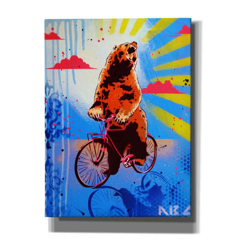 Image of 'Bear Back Rider' by AbcArtAttack, Canvas Wall Art