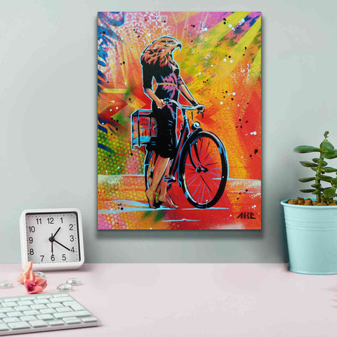 Image of 'Cycle Soaring' by AbcArtAttack, Canvas Wall Art,12 x 16