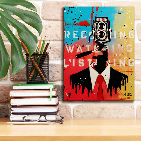 Image of 'NSA Camera Man' by AbcArtAttack, Canvas Wall Art,12 x 16