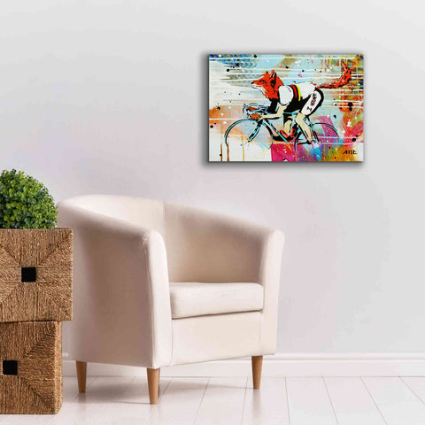 Image of 'Le Fox' by AbcArtAttack, Canvas Wall Art,26 x 18